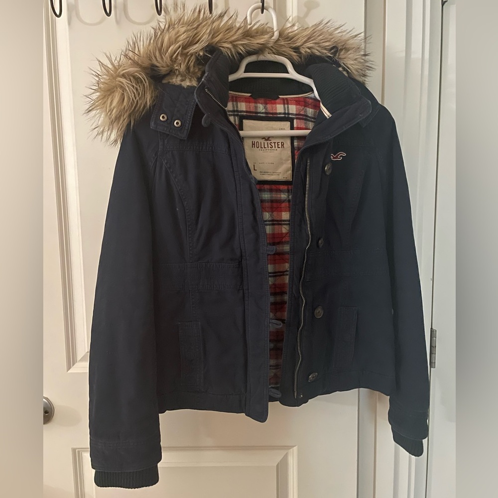 Hollister faux fur hood jacket